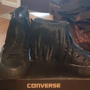 Converse Fringe Metallic Leather Women's Hightops